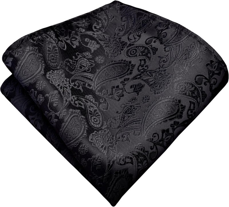 GUSLESON 3.15"（8cm） Mens Paisley Tie and Lapel Pin Necktie Hankerchief Cufflinks Set for Men - Image 3